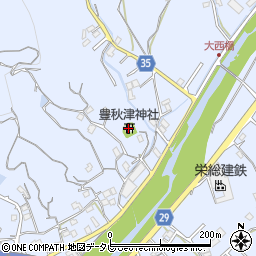 豊秋津神社周辺の地図