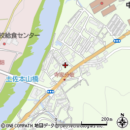 本山町役場　五区集会所周辺の地図