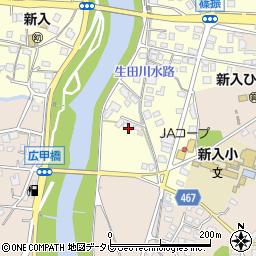 福岡県直方市下新入14周辺の地図