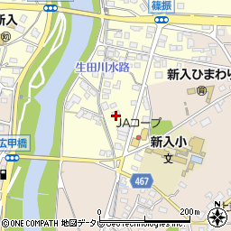 福岡県直方市下新入33周辺の地図