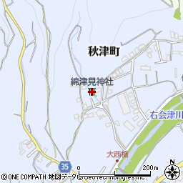 綿津見神社周辺の地図