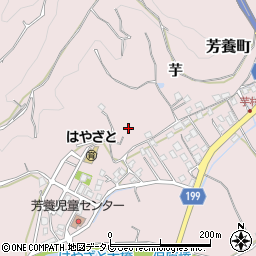 和歌山県田辺市芳養町周辺の地図