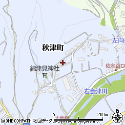 和歌山県田辺市秋津町1743-16周辺の地図