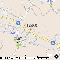 本木公民館周辺の地図