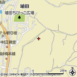 和歌山県みなべ町（日高郡）埴田周辺の地図