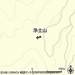 浄土山周辺の地図