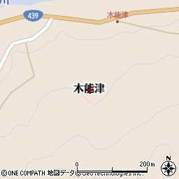 高知県長岡郡本山町木能津周辺の地図