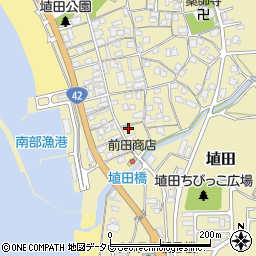 和歌山県日高郡みなべ町埴田176周辺の地図
