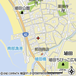 和歌山県日高郡みなべ町埴田164周辺の地図