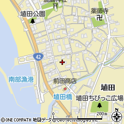 和歌山県日高郡みなべ町埴田179周辺の地図