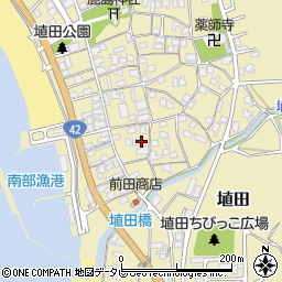 和歌山県日高郡みなべ町埴田180周辺の地図