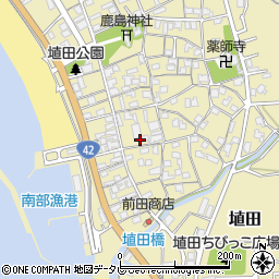 和歌山県日高郡みなべ町埴田184周辺の地図