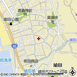 和歌山県日高郡みなべ町埴田191周辺の地図