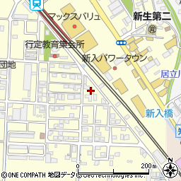 福岡県直方市下新入388周辺の地図