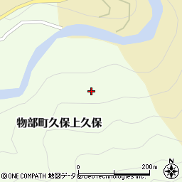 高知県香美市物部町久保上久保周辺の地図