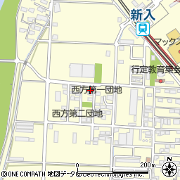 福岡県直方市下新入454-17周辺の地図