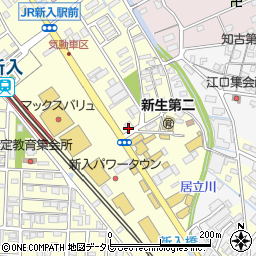 福岡県直方市下新入593周辺の地図
