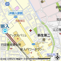 福岡県直方市下新入598周辺の地図