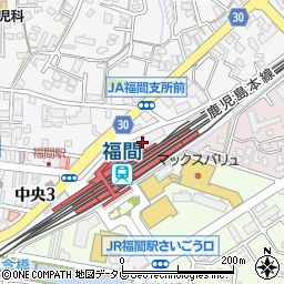 福津市役所　福間駅みやじ口１号駐輪場周辺の地図