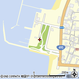 福津市役所　福間漁港海浜公園周辺の地図