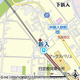 福岡県直方市下新入636-1周辺の地図
