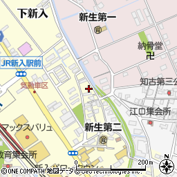 福岡県直方市下新入580周辺の地図