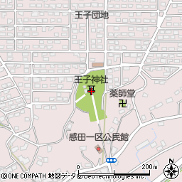 王子神社周辺の地図