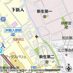 福岡県直方市下新入581周辺の地図