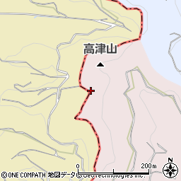 高津山周辺の地図