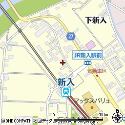 福岡県直方市下新入635-3周辺の地図