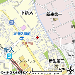福岡県直方市下新入606周辺の地図