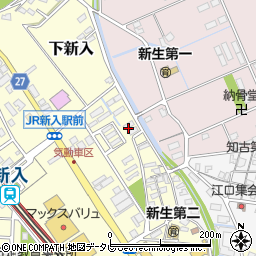 福岡県直方市下新入608-2周辺の地図