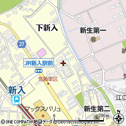 福岡県直方市下新入606-1周辺の地図