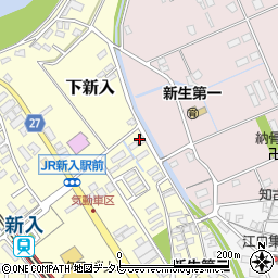 福岡県直方市下新入611周辺の地図