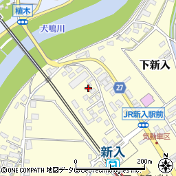 福岡県直方市下新入632周辺の地図