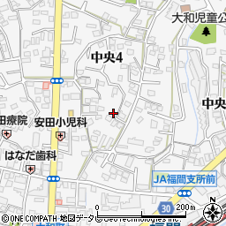 福岡県福津市中央周辺の地図