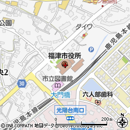 福岡県福津市周辺の地図