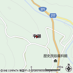 和歌山県田辺市平瀬周辺の地図