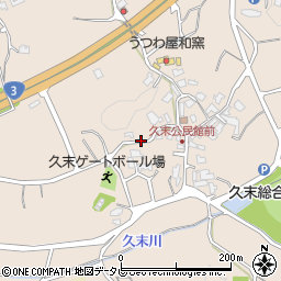 福岡県福津市久末周辺の地図