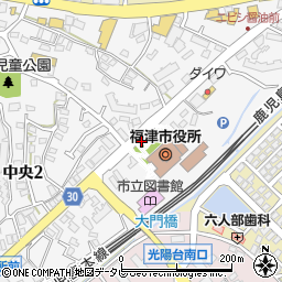 福津市役所周辺の地図