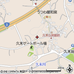 福岡県福津市久末272-2周辺の地図