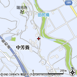 和歌山県田辺市中芳養1485-3周辺の地図