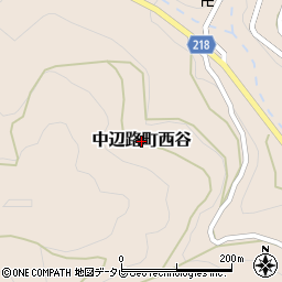 和歌山県田辺市中辺路町西谷周辺の地図