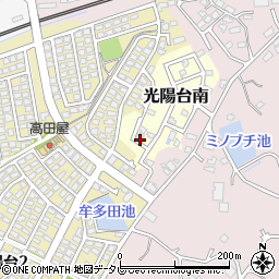 福岡県福津市光陽台南2-11周辺の地図