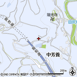 和歌山県田辺市中芳養1452周辺の地図