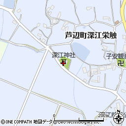 深江神社周辺の地図