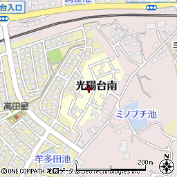 福岡県福津市光陽台南2周辺の地図