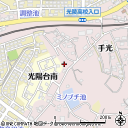 福岡県福津市手光1816周辺の地図