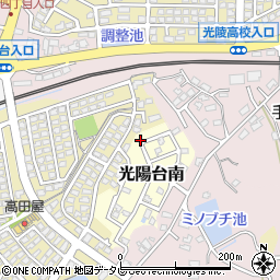 福岡県福津市光陽台南2-25周辺の地図