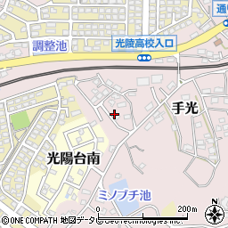 福岡県福津市手光1814-19周辺の地図